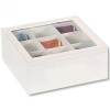 Коробка для чая 22x22x9см белая Kesper