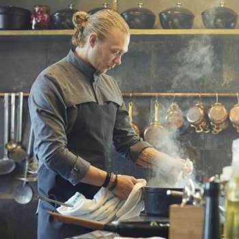 Рубашка шеф-повара - модель 25236 - цвет темно-серый - 60% хлопок, 40% полиэстер - 109 г/м2