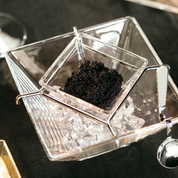 Икорница 14x(h)10см TORCELLO с ложечкой