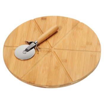 Доска для пиццы Ø32x1.5см с ножом Kesper