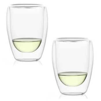 Стеклянный стакан 350мл с двойными стенками