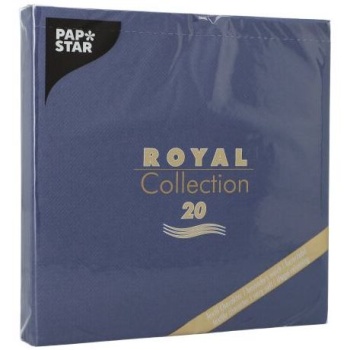 Салфетка 40x40см ROYAL Collection темно-синяя, 20шт
