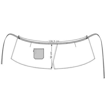 Передник на поясе - модель 30392 - цвет rock cross - 55% хлопок, 45% полиэстер - 360г/м2