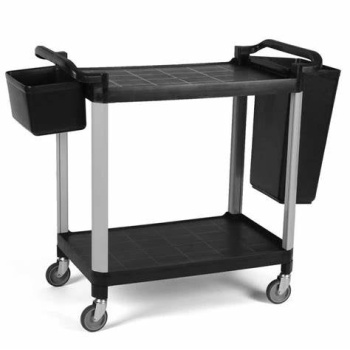 Тележка сервировочная открытая с 2 полками MMFK007 96x53x(h)97см черная