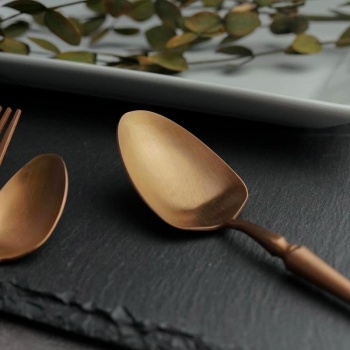 Ложка столовая 19.5см 1920-Copper медный матовый цвет PVD покрытие