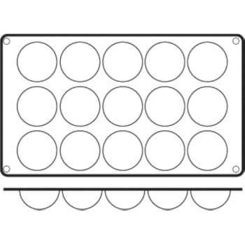 Форма "Полусфера" 15 выемок 50x25мм