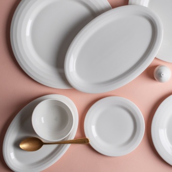 Тарелка овальная 28x18см HALO Albus