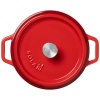Кокот с крышкой Ø28см 5л оранжево-красный