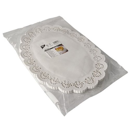 Салфетка кружевная 36x28см овал Pap Star, 100шт