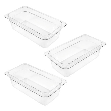 Гастроёмкость GN 1/3 325x176x100мм 3.6л Camwear прозрачная - комплект 3 штуки