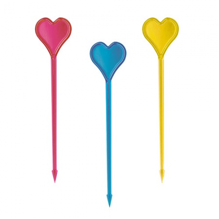 Деко-пика 8.5см 'Сердце', 50шт