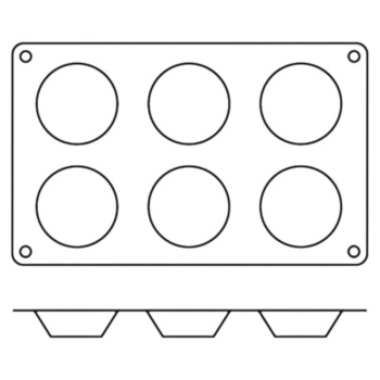 Форма 'Тарталетки' 6 выемок HappyFlex