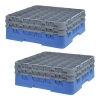 Кассета Camrack на 36 ячеек для мойки и хранения бокалов Ø7.3x15.5см Cambro синий, 2шт