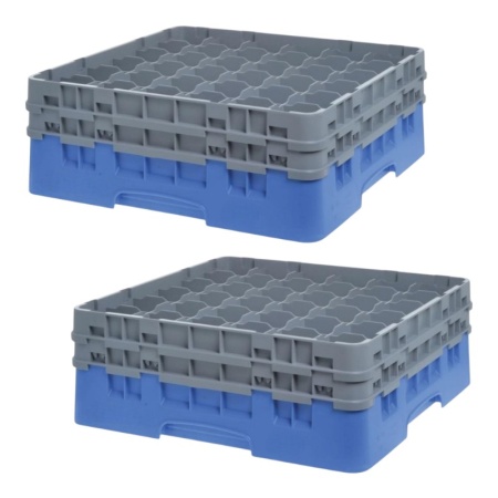 Кассета Camrack на 36 ячеек для мойки и хранения бокалов Ø7.3x15.5см Cambro синий, 2шт