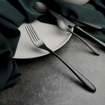 Вилка столовая 21.5см Alessi-Black черный матовый цвет PVD покрытие