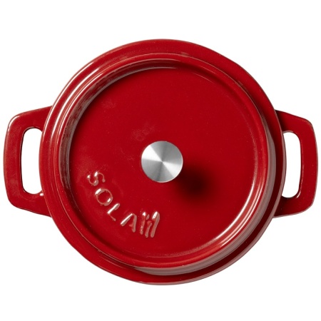 Кокот с крышкой Ø14см 600мл красный