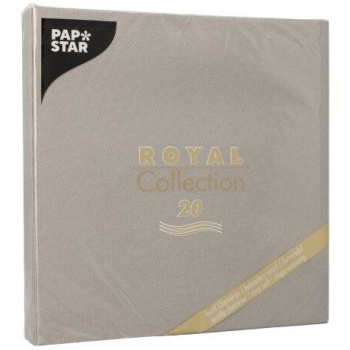 Салфетка 40x40см ROYAL Collection серая, 20шт