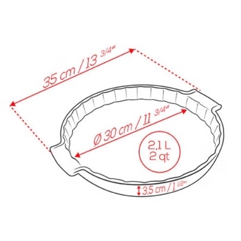 Емкость круглая для запекания 30см APPOLIA Sage Green