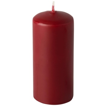 Свеча Ø4x(h)9см бордовая Pap Star, 10шт