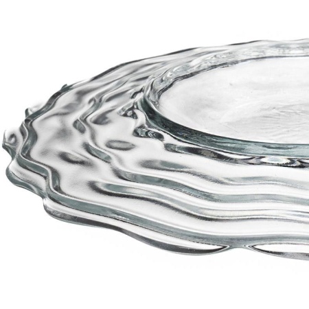 Блюдо стеклянное Ø27x(h)2см Osho прозрачное