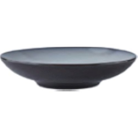 Тарелка глубокая - 4 Elements - 24.5см - Smog (черно-белый глянец)