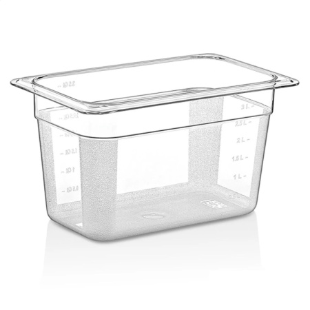Гастроемкость GN 1/4 265x162x(h)150мм 3.5л прозрачная (PC)