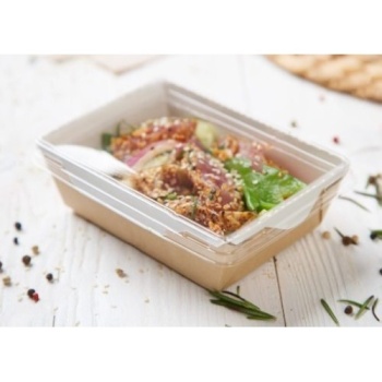 Салатник с прозрачной крышкой 500мл GEOBOX-500 140/165*105/115*45мм, крафт картон, 50 шт
