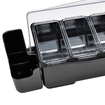 Контейнер 6 отделений для фруктов, для трубочек и украшений WAS