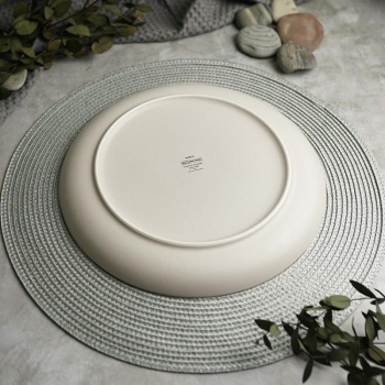 Тарелка с бортом Ø25.5cм NOBLE Fine Plus Light Grey