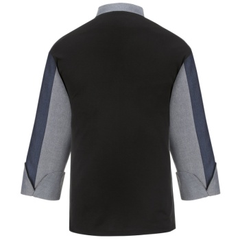 Китель поварской с кнопками - модель Twins - цвет jeans - размер L - 60% хлопок, 40% полиэстер - 210 г/м2