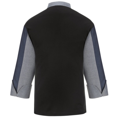 Китель поварской с кнопками - модель Twins - цвет jeans - размер L - 60% хлопок, 40% полиэстер - 210 г/м2