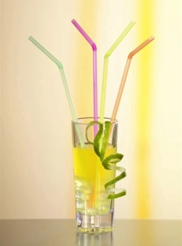 Соломка Ø5мм 24см гибкая Неон, 60шт