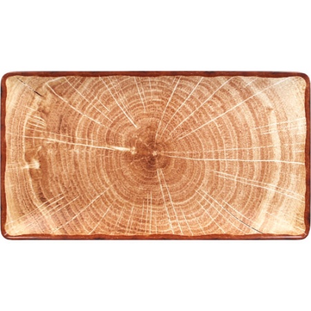 Тарелка прямоугольная 34x18см WOODART Timber brown