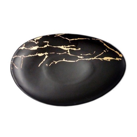 Тарелка 30x19см BLACK GOLD