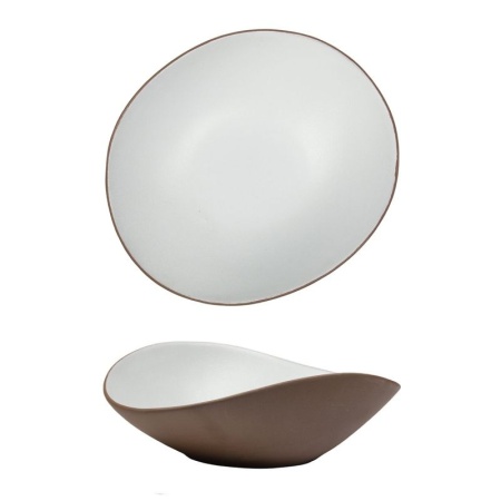 Блюдо, салатник 800мл 24.5x21.5cм White Matt TAIGA