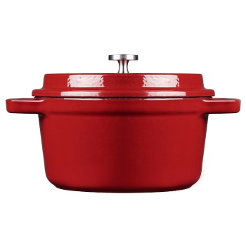 Кокот с крышкой Ø14см 600мл красный
