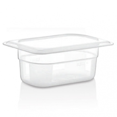 Гастроемкость GN 1/9 176x108x(h)65мм 0.5л матовая (PP) с крышкой