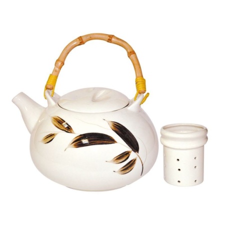 Чайник 1л с фарфоровым фильтром "Элегантный бамбук"