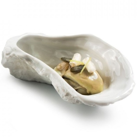 Тарелка 65мл 12x7x4см OYSTER gloss/matte