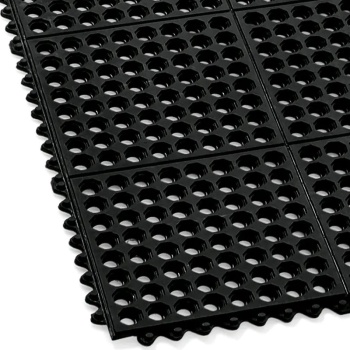 Коврик барный напольный 91.5x91.5x1.2см черный WAS