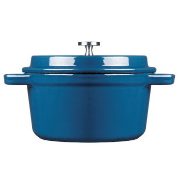Кокот с крышкой Ø12см 350мл синий