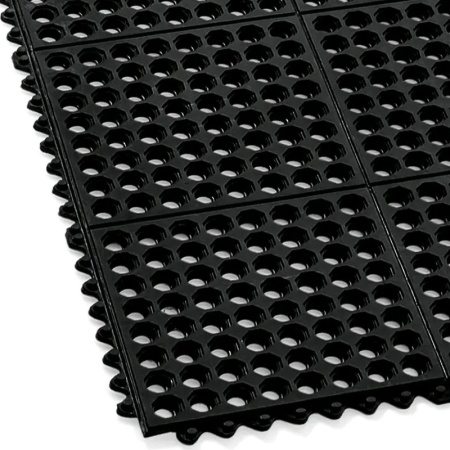 Коврик барный напольный 91.5x91.5x1.2см черный WAS