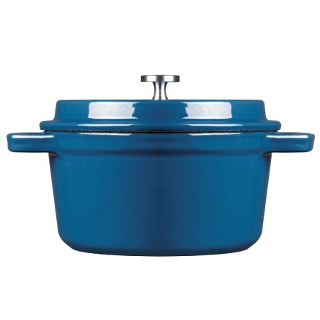 Кокот с крышкой Ø12см 350мл синий