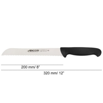 Нож для хлеба 20см 2900 черный