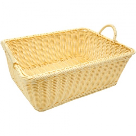 Корзинка для хлеба с ручками 44x34x16см бежевая