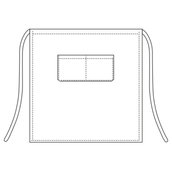 Фартук короткий - цвет france - 65% полиэстер, 35% хлопок - 150г/м2