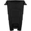 Контейнер для мусора 130л Freestyle на колесах с педалью Plast Team черный