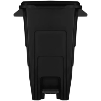 Контейнер для мусора 130л Freestyle на колесах с педалью Plast Team черный