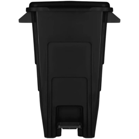 Контейнер для мусора 130л Freestyle на колесах с педалью Plast Team черный
