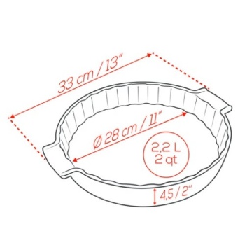 Емкость круглая для запекания APPOLIA 28см RED